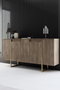 Hanah Home Luxe - Conjunto de muebles de salón Nogal y Dorado